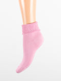 Taglio Laser Risvolto in Caldo Cotone – Donna, colore Rosa - Yemega