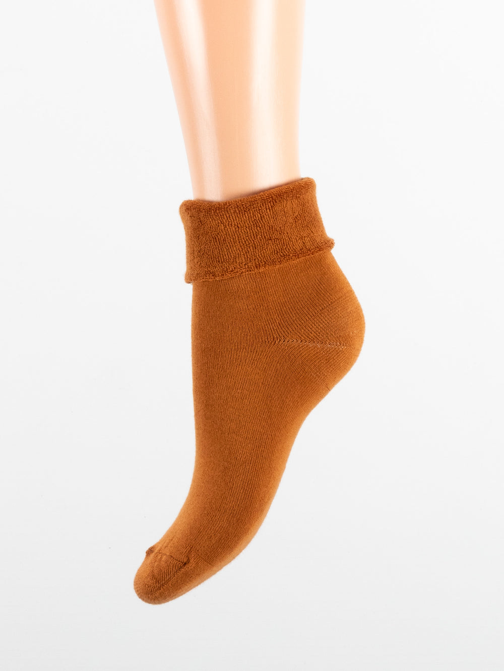 Taglio Laser Risvolto in Caldo Cotone – Donna — Marrone