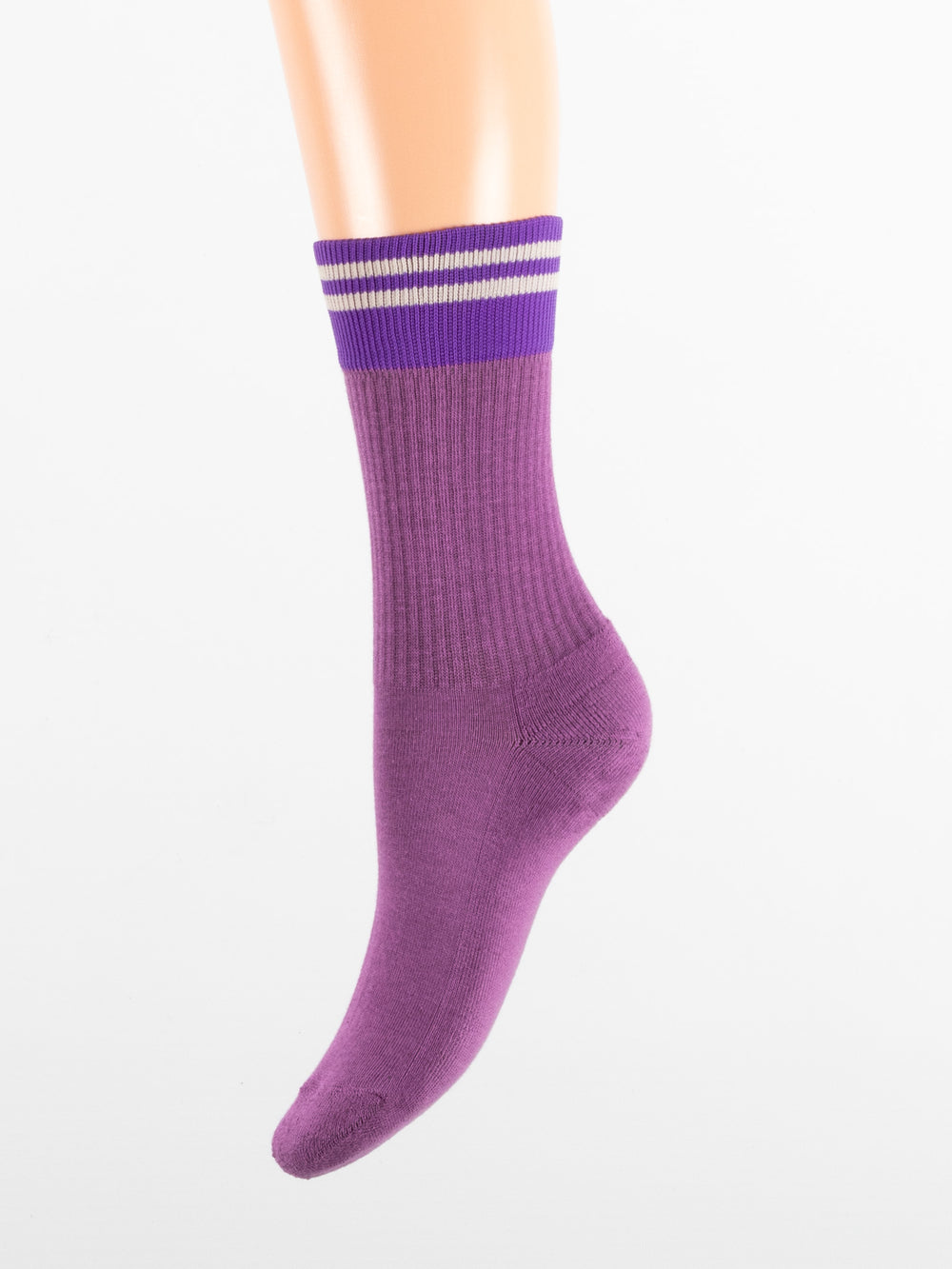 Costina Polsino Rigato in Caldo Cotone – Donna — Porpora