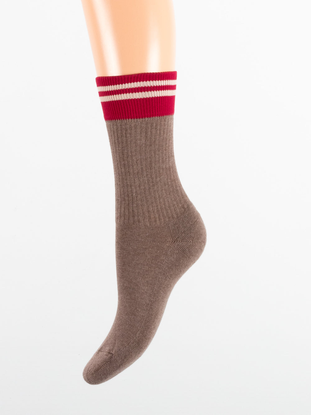 Costina Polsino Rigato in Caldo Cotone – Donna — Beige