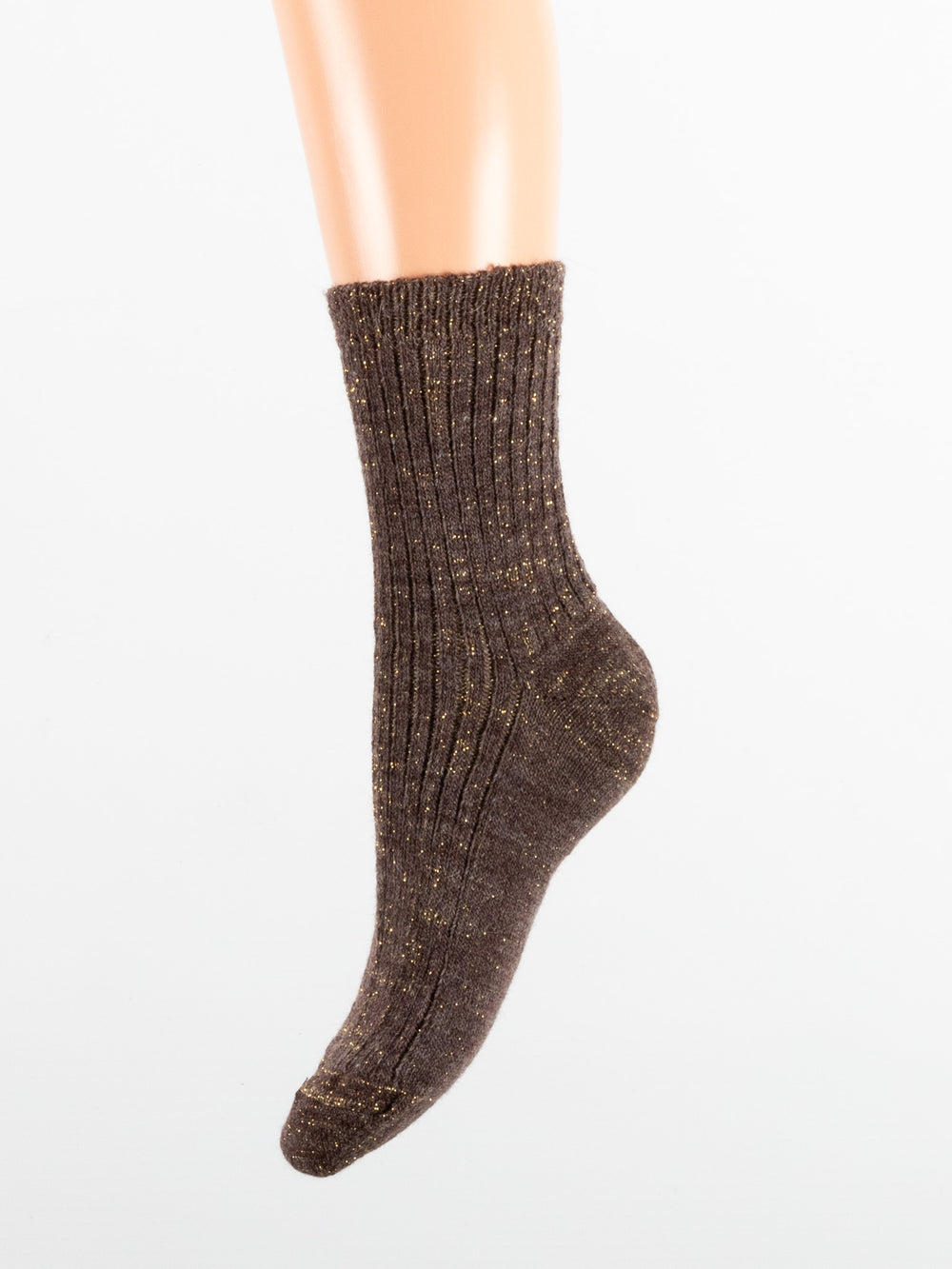 Costina Lurex in Lana Alpaca – Donna — Marrone
