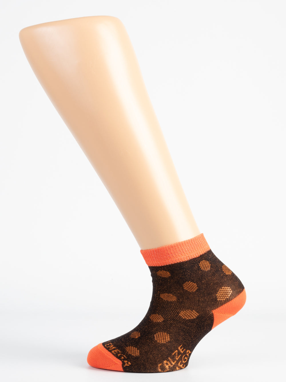Pois Melange in Filo di Scozia – Bimbo — Nero e arancio