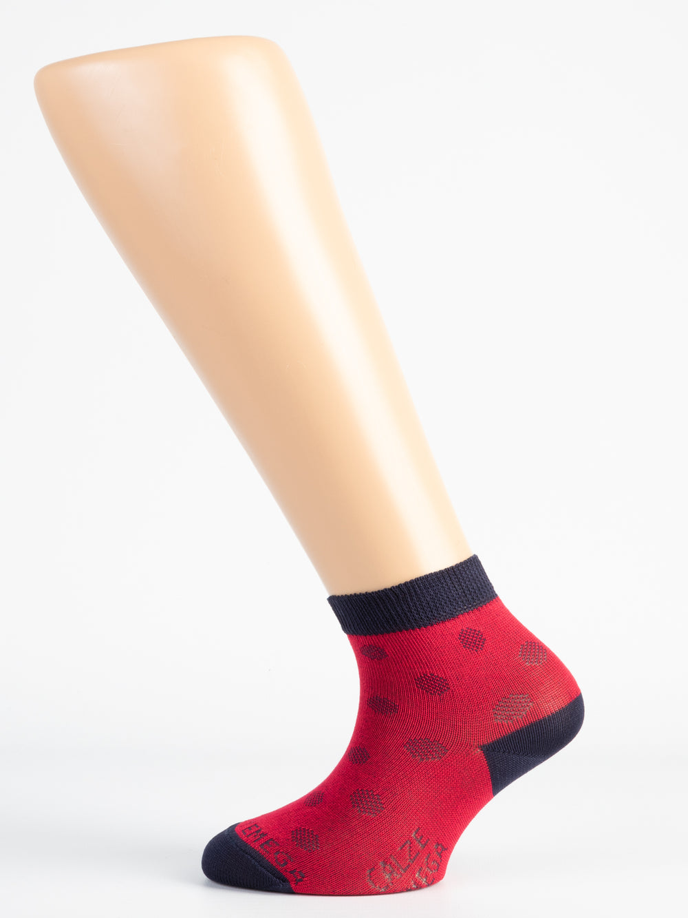 Pois Melange in Filo di Scozia – Bimbo — blu e rosso