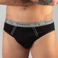 Elastico Logo – Slip Uomo in Cotone, colore Nero - Yemega