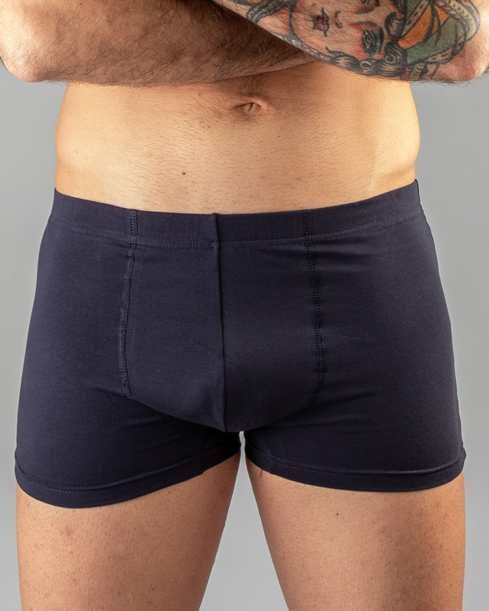 Elastico Interno – Boxer Uomo in Cotone — Blu navy