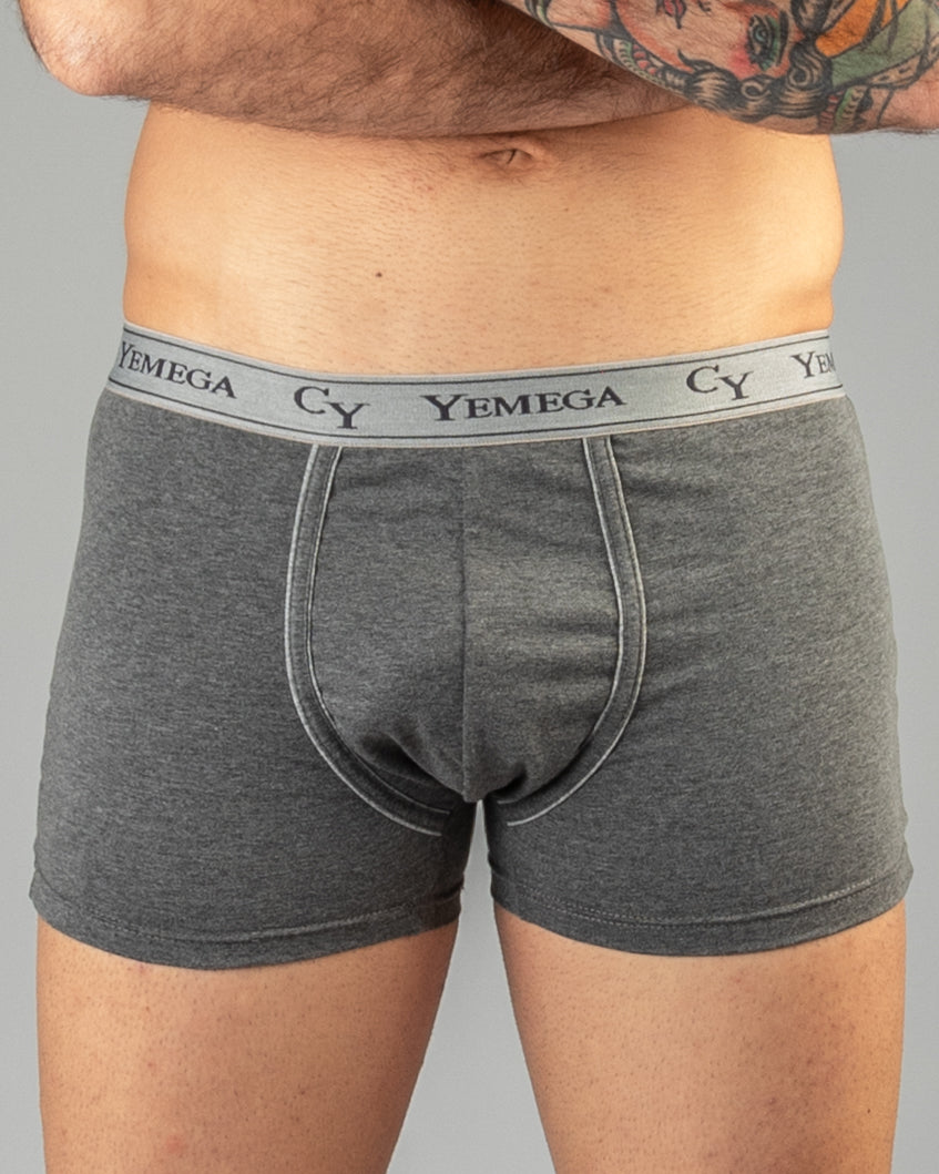 Elastico Logo – Boxer Uomo in Cotone — Grigio