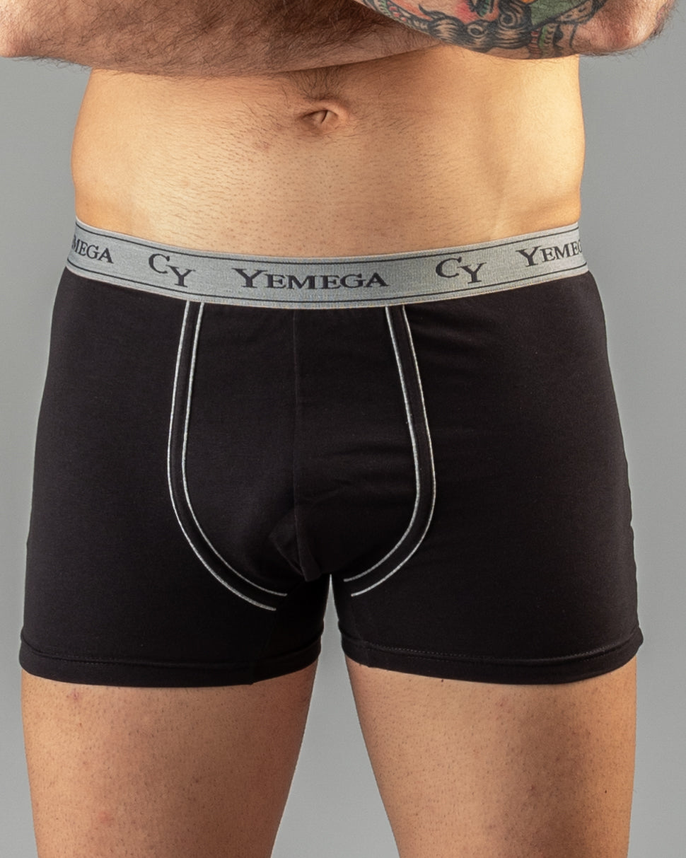 Elastico Logo – Boxer Uomo in Cotone — Nero