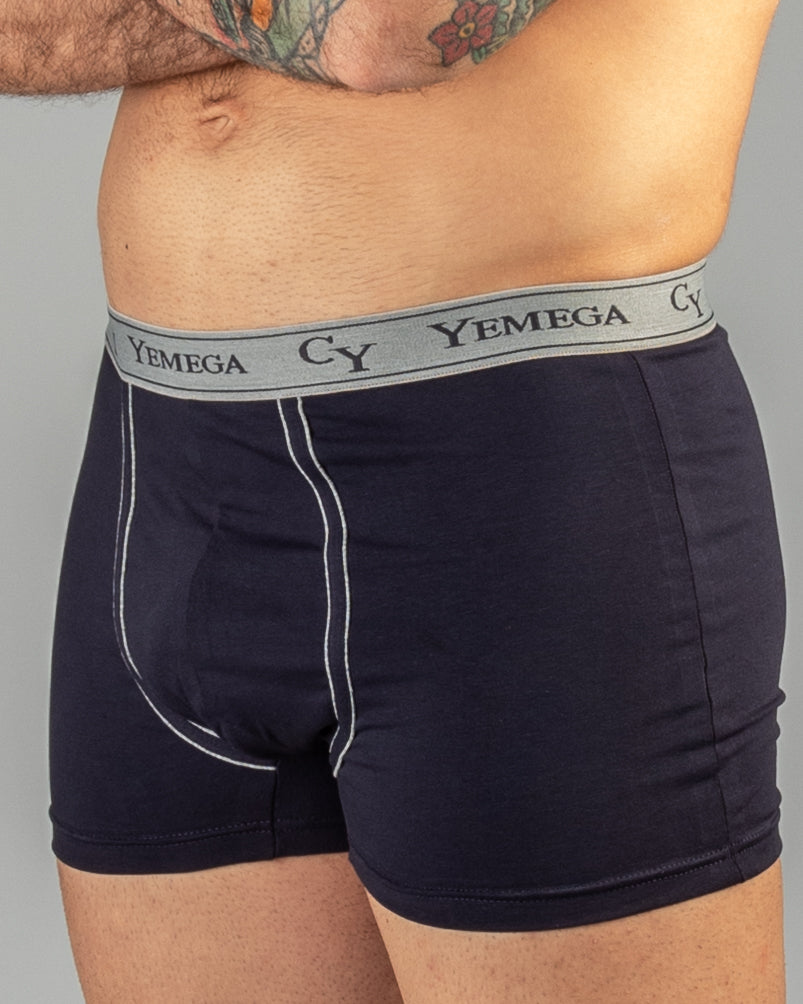 Elastico Logo – Boxer Uomo in Cotone — Blu navy