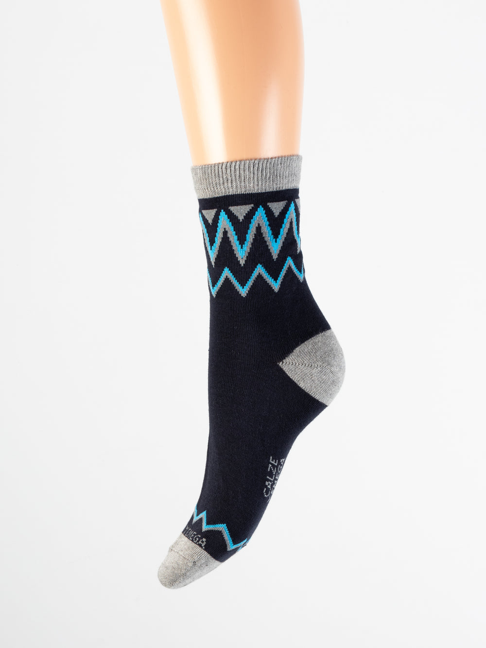 Greca Color in Caldo Cotone – Donna — Blu navy