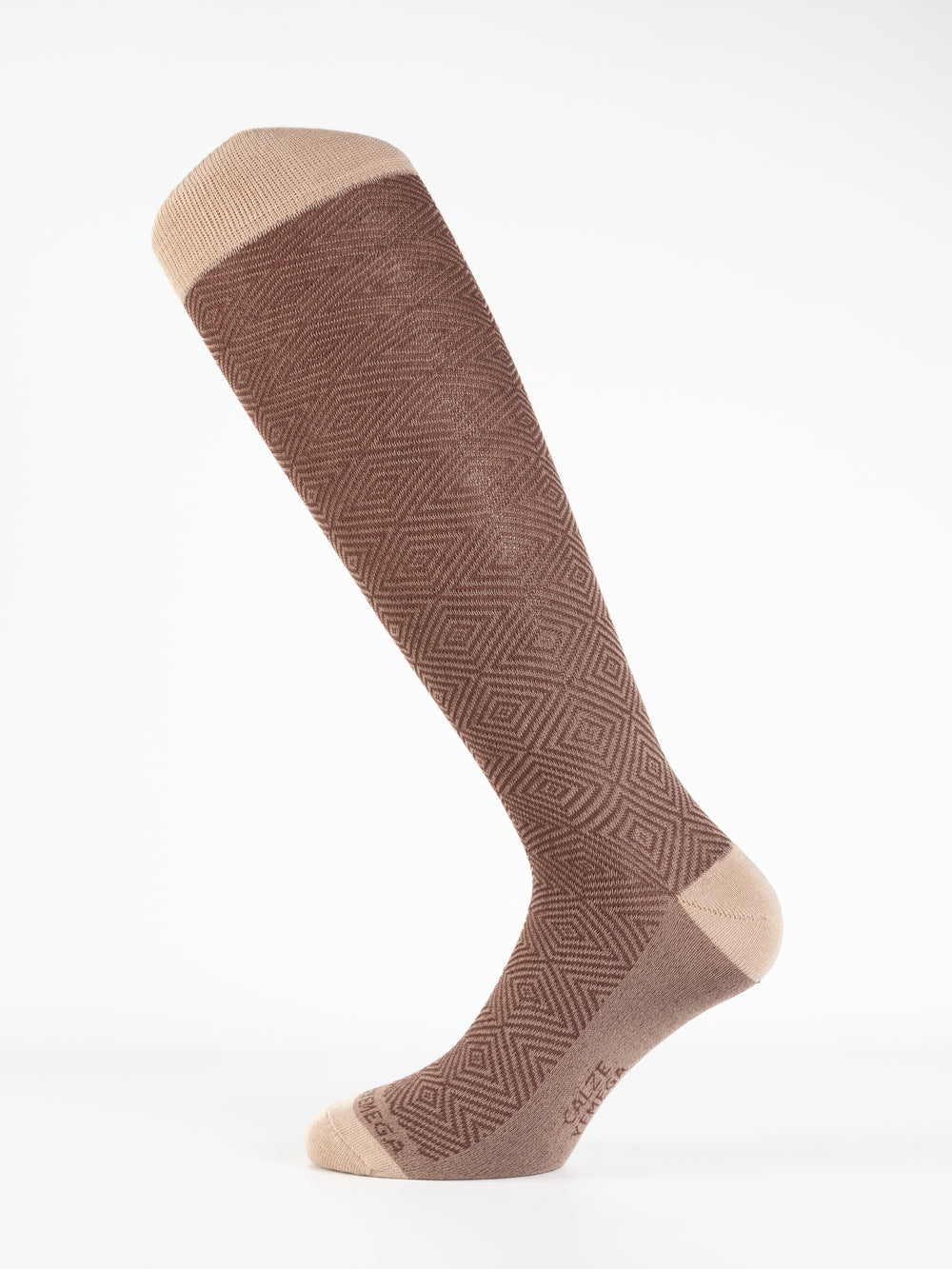 Rombi Links in Caldo Cotone – Uomo — Marrone