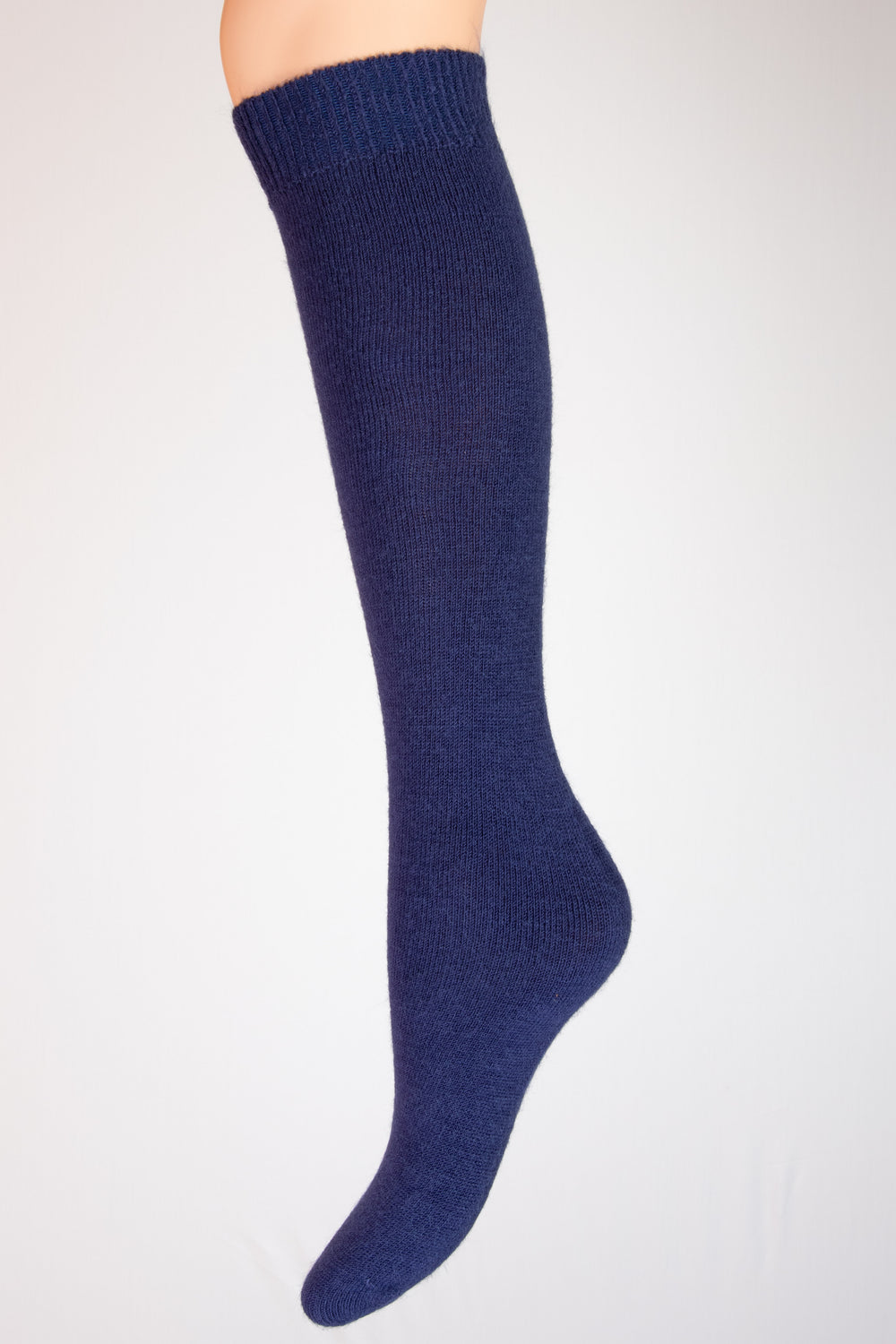 Sofficione Pastello Classico in Angoretta – Donna — Blu navy