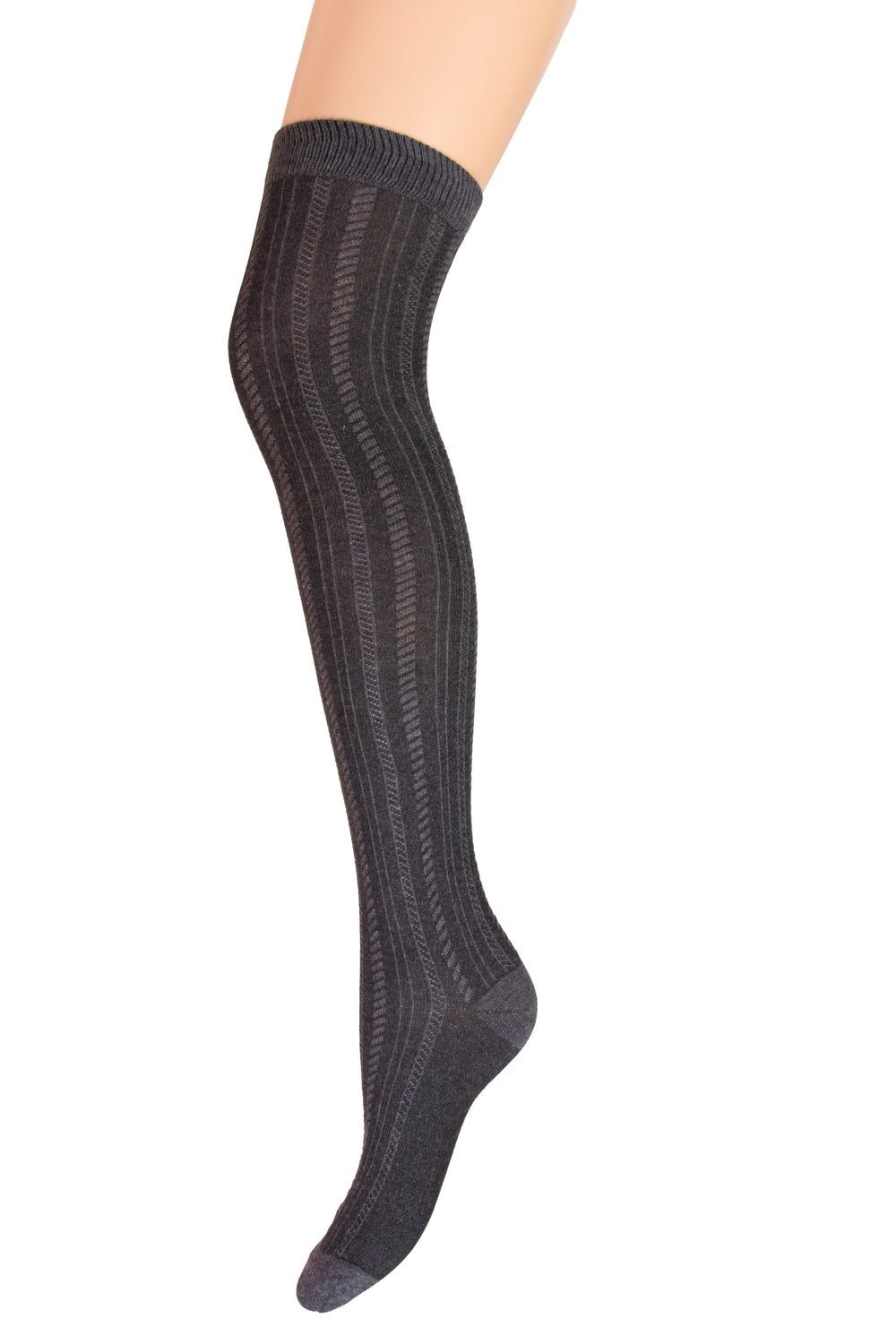 Links Traforato – Parigina Donna in Caldo Cotone — Grigio