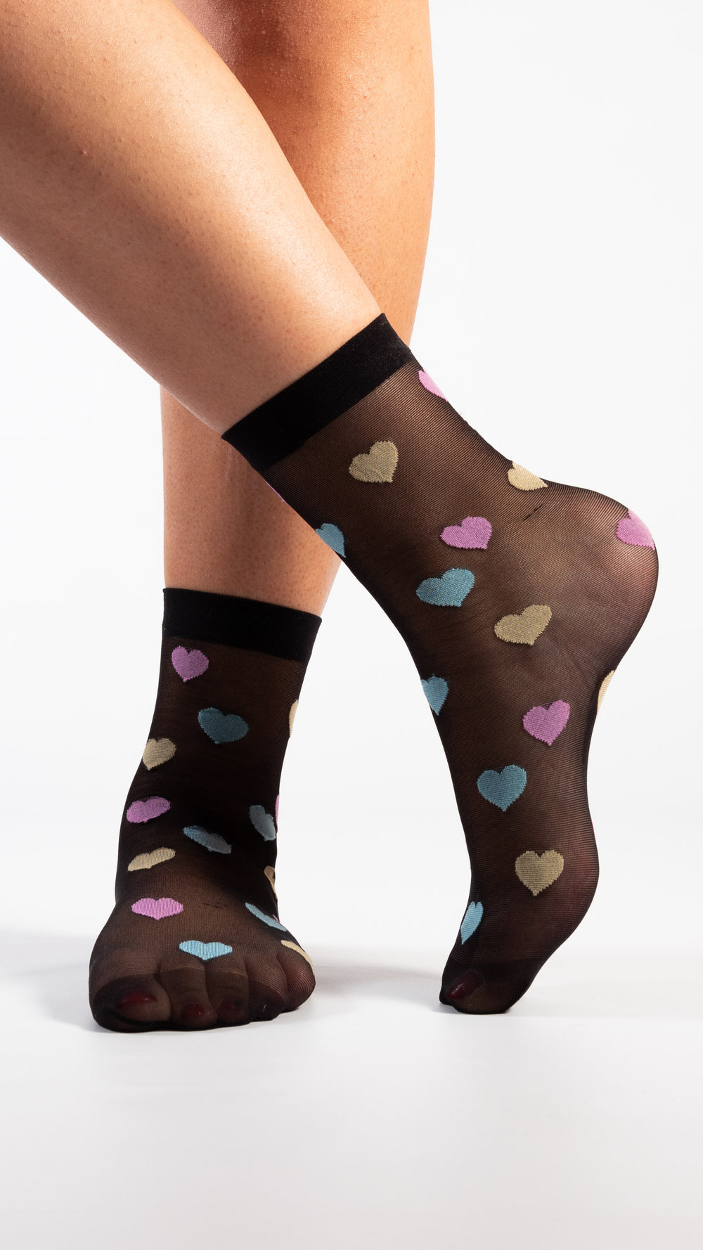 Cuori Colorati in Poliammide – Donna — Nero