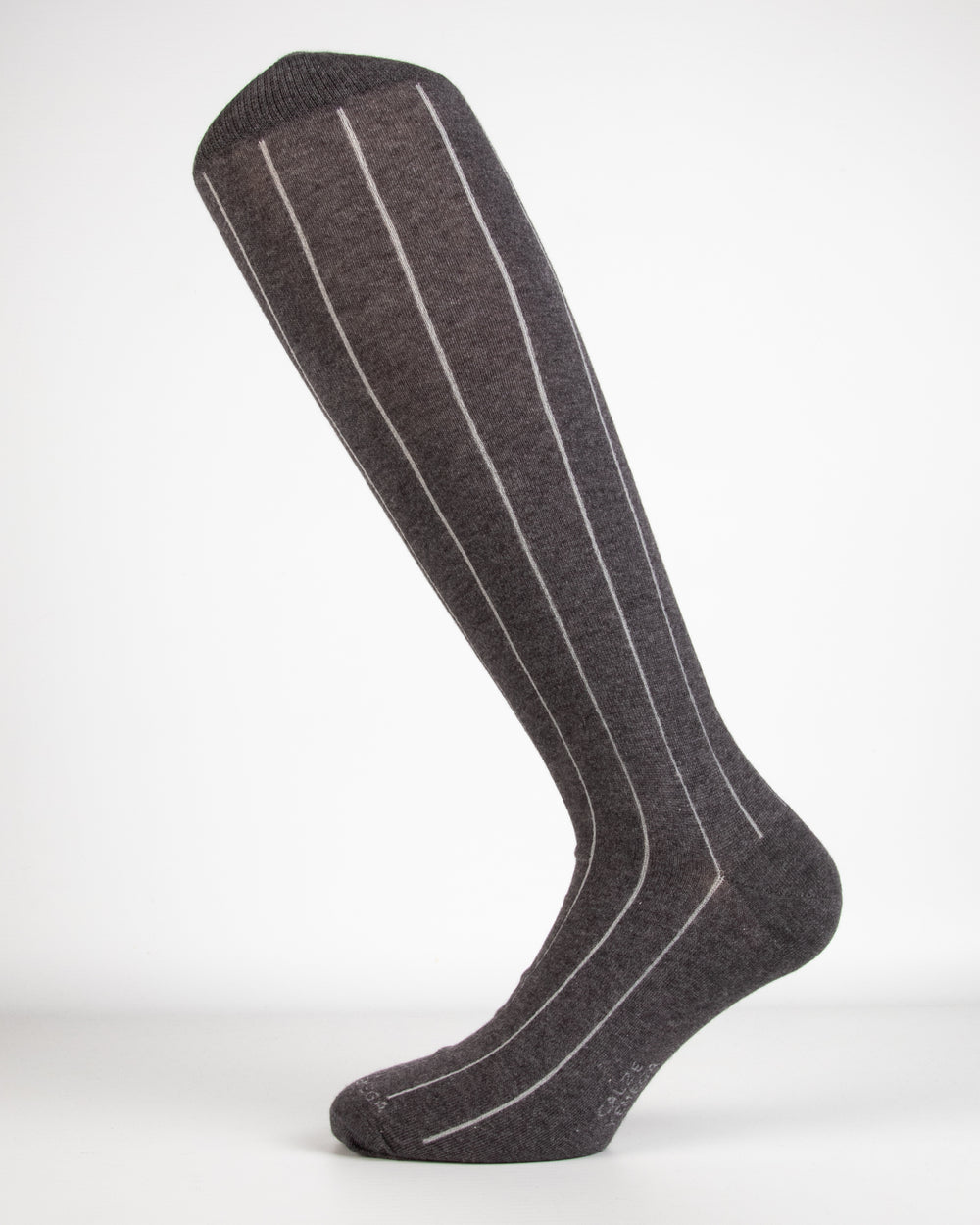 Costina Larga Color in Caldo Cotone – Uomo — Grigio