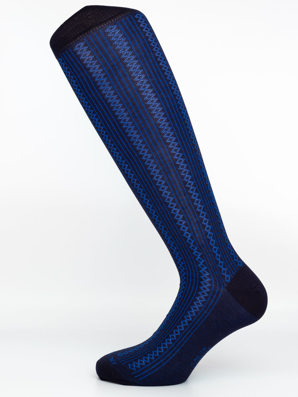 Costina e Rombi in Filo di Scozia – Uomo — Blu navy