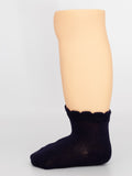 Rasata Polsino Elaborato in Filo di Scozia – Baby, colore Blu navy - Yemega