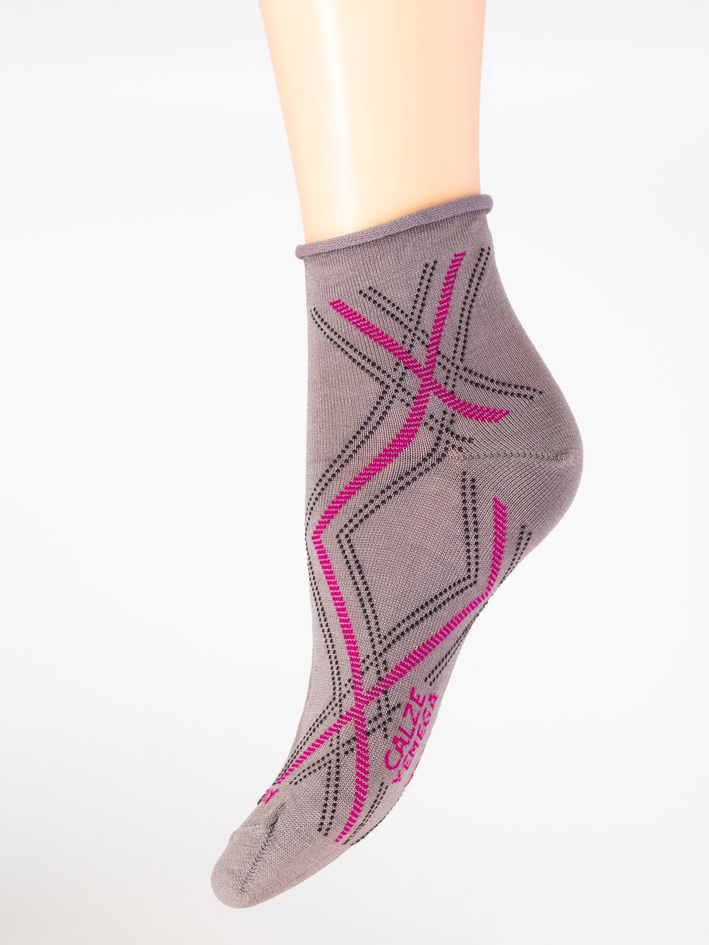 Rombo in Filo di Scozia – Donna — Grigio