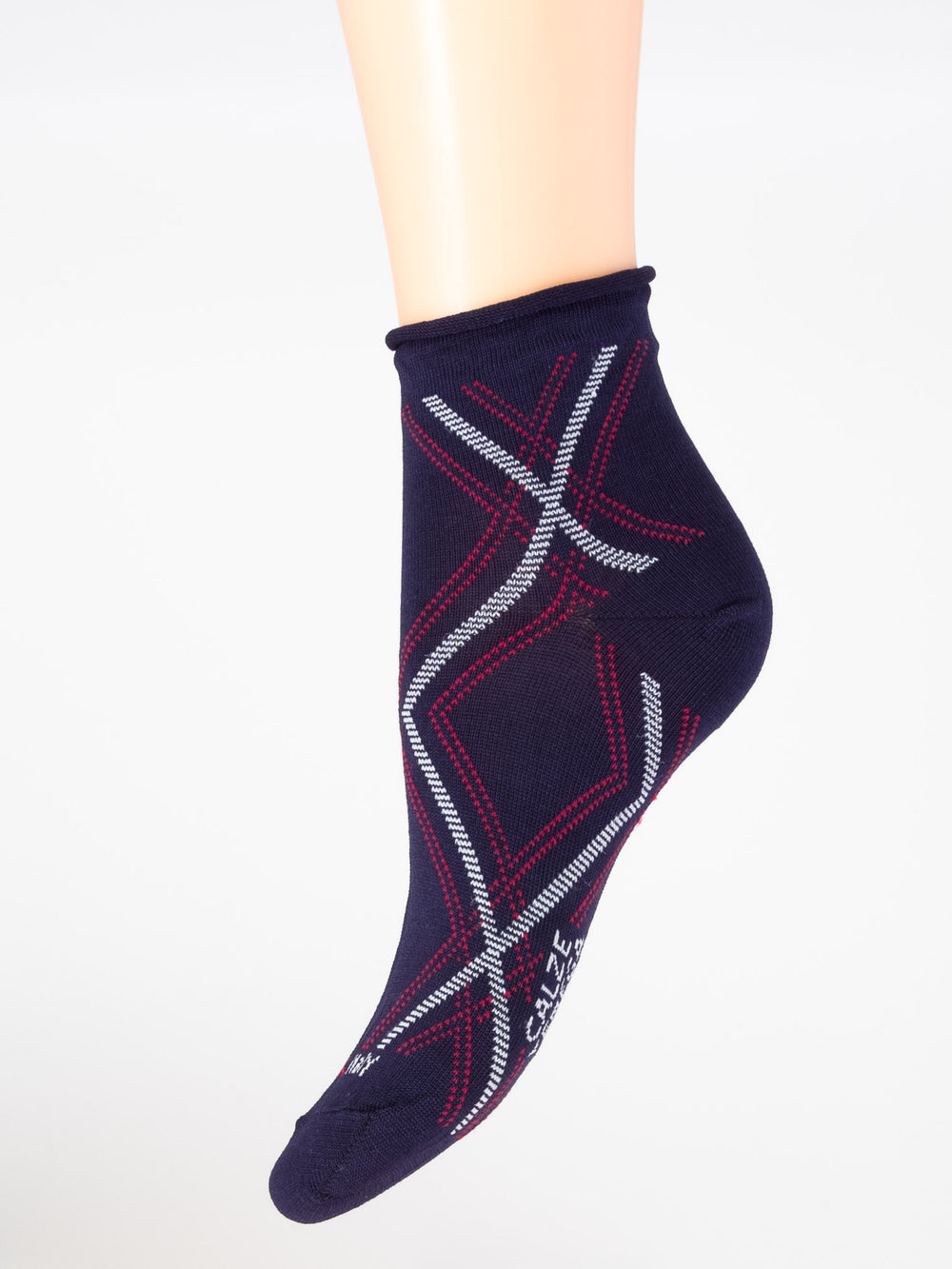 Rombo in Filo di Scozia – Donna — Blu navy