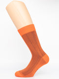 Costina Greca in Filo di Scozia – Uomo, colore Arancione - Yemega
