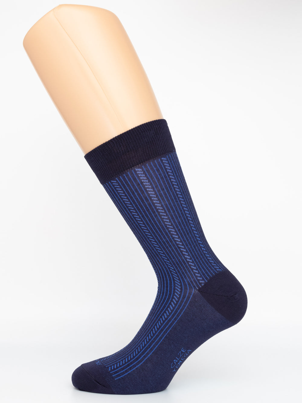 Costina Greca in Filo di Scozia – Uomo — Blu navy