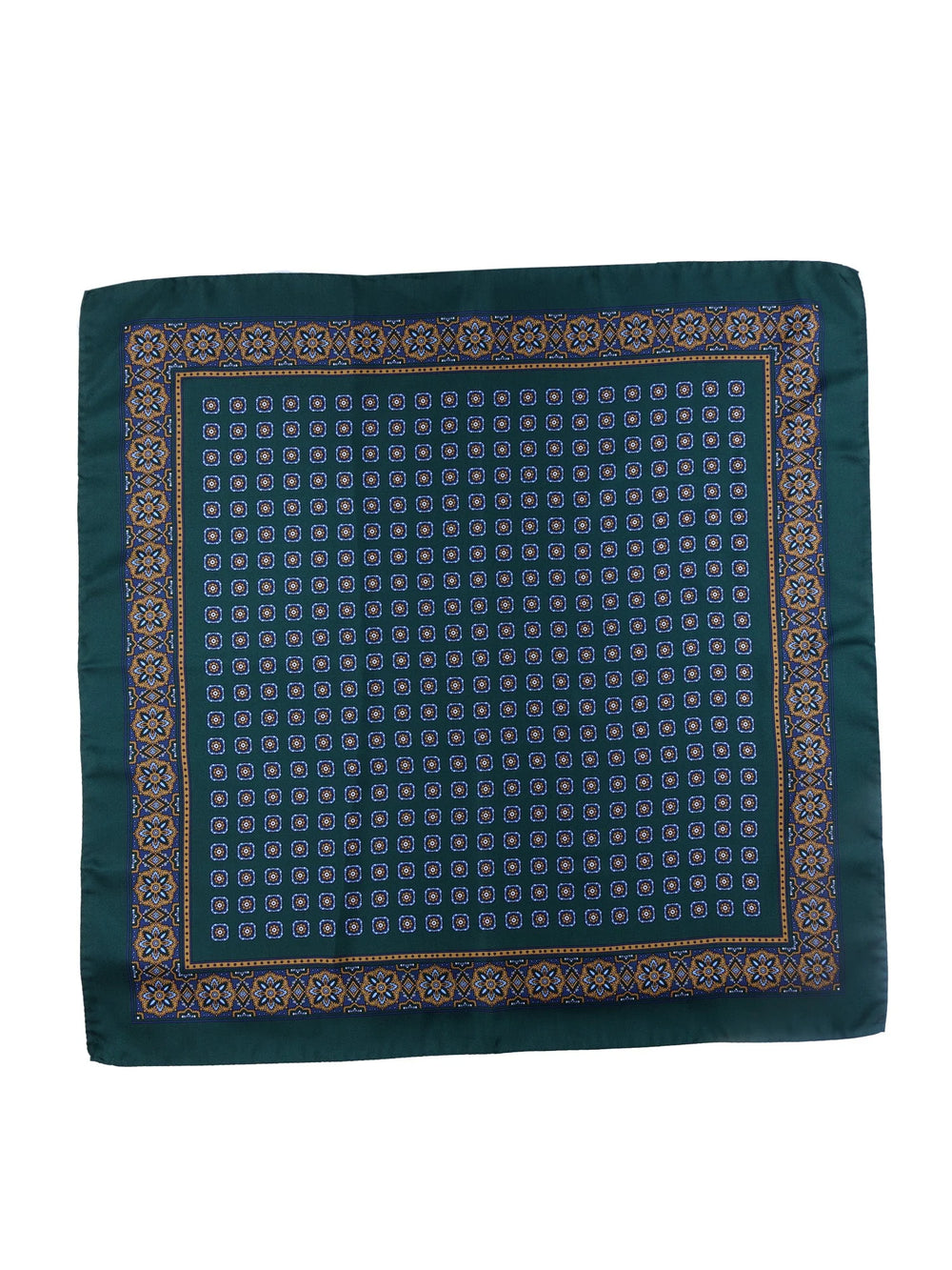 Verde Foresta Geometrico – Foulard in Seta 70×70