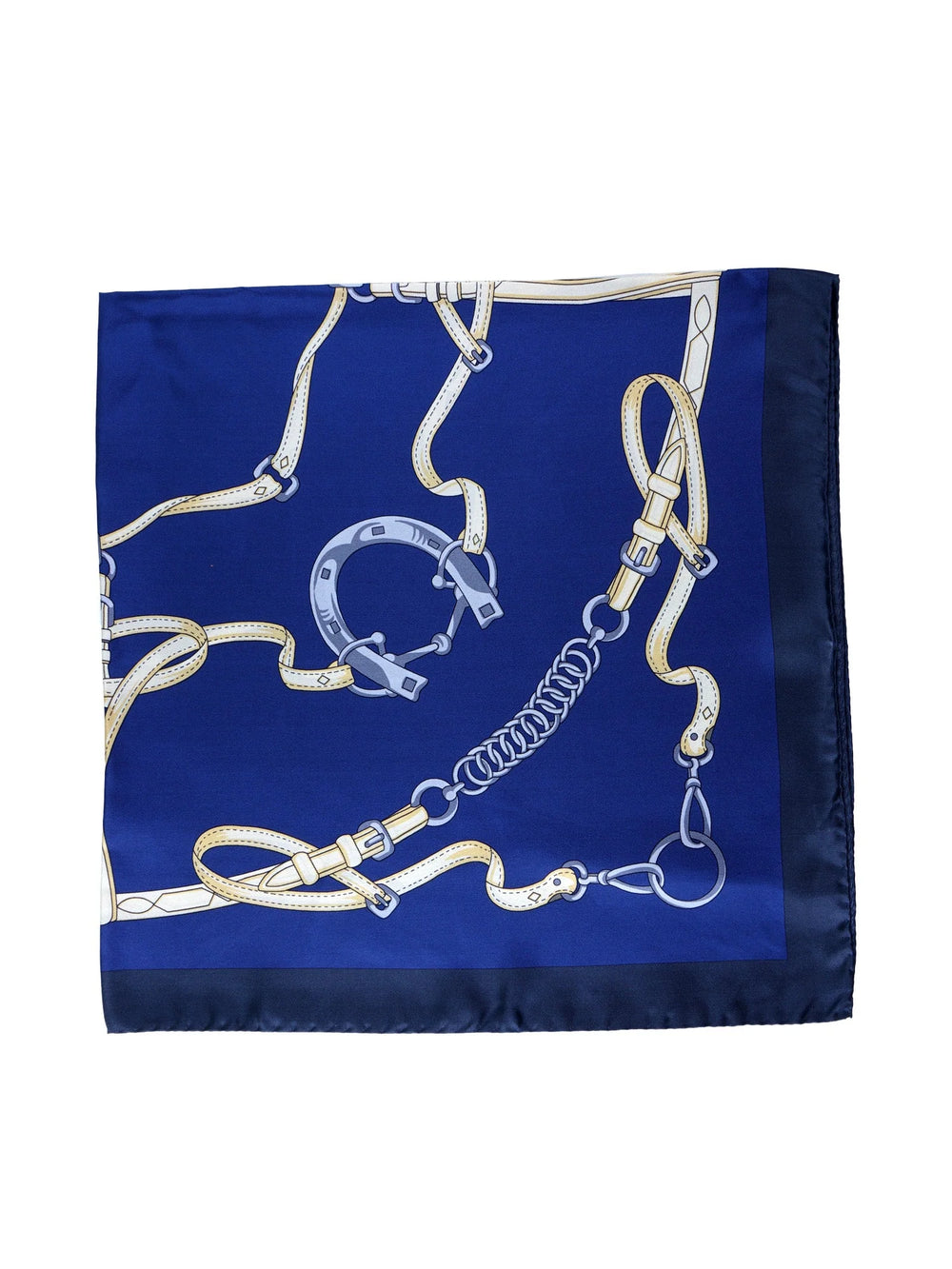 Blu Equestre – Foulard in Seta 90×90