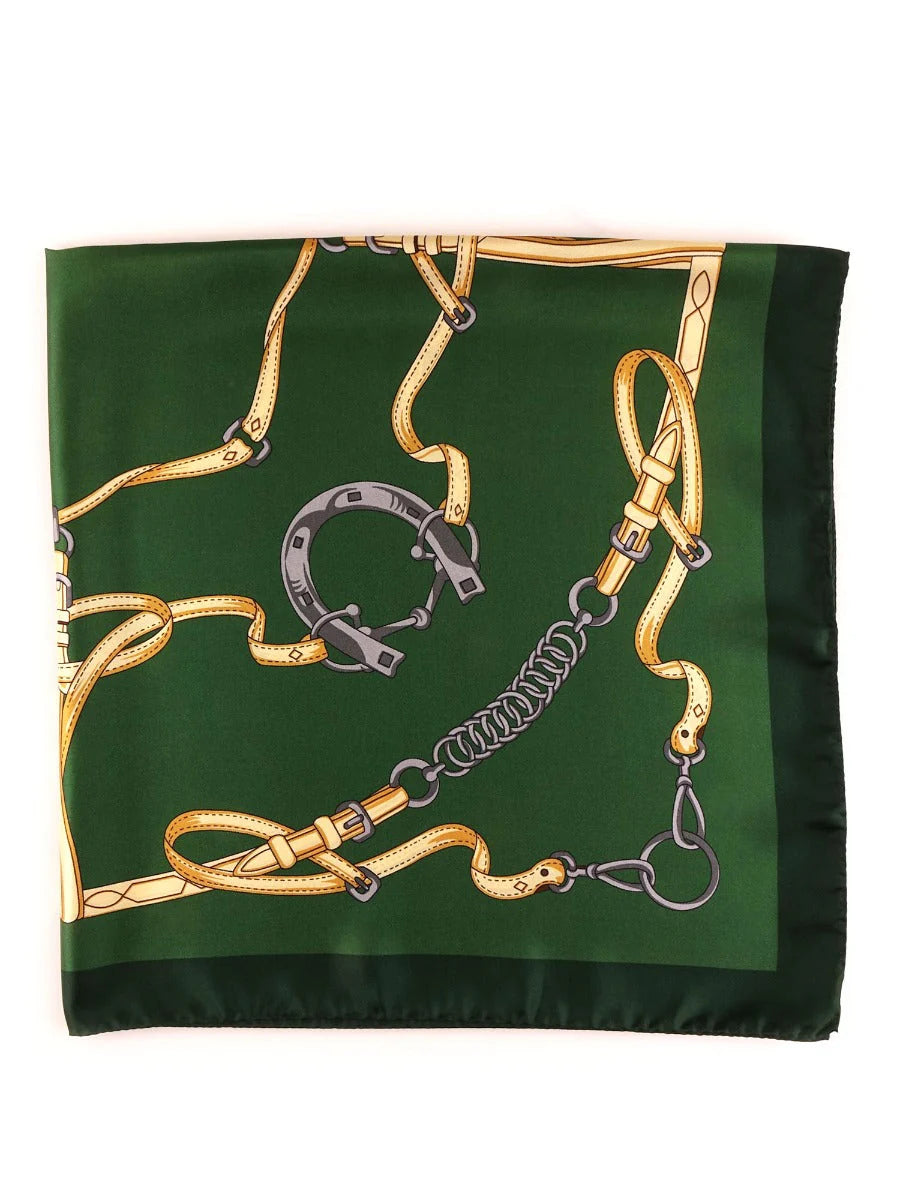 Verde Equestre – Foulard in Seta 90×90